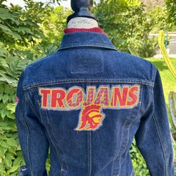 Women's Guess Trojans Jean Jacket-Medium