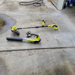 Ryobi Cordless Leaf Blower And String Trimmer
