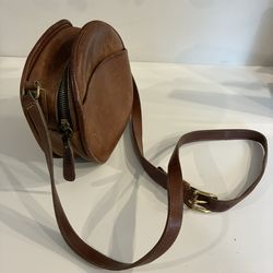 Vintage Coach Brown Leather Crossbody Purse