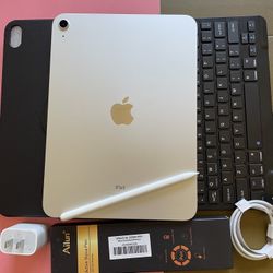 256gb Apple IPad 10th Generation (10.9” Liquid / 2022 model) with pen, keyboard, case & Accessories (warranty 2026) 
