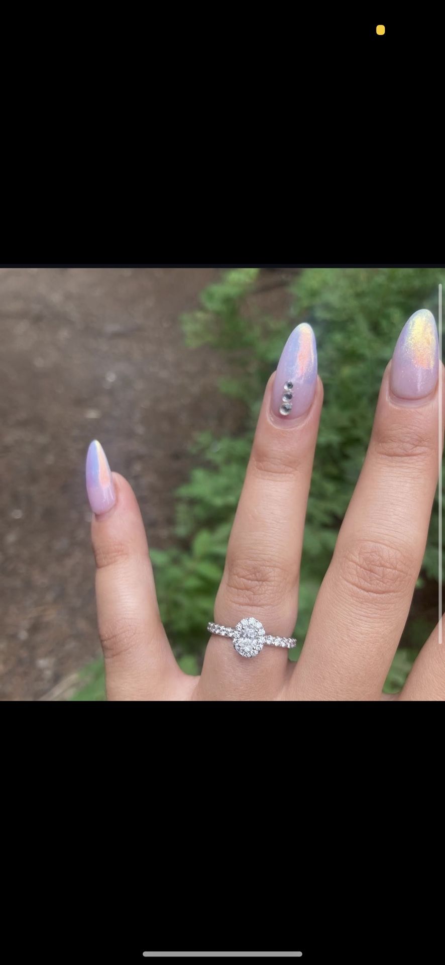 14K White Gold Diamond Engagement Ring