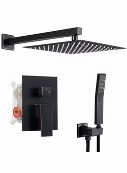 Oil Rubbed Bronze Rain Shower System Set