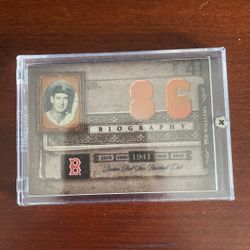 Beautiful Ted Williams Relic Card
