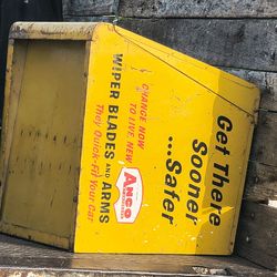 Vintage ANCO Windshield Wiper Blades And Arms Metal Store Display Cabinet