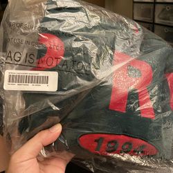 Spread Logo Hooded Sweatshirt Dark Green Size M   New