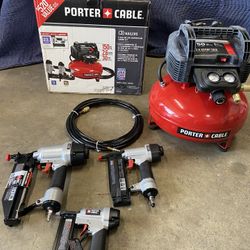 Porter Cable - 3 Nailers & 6 Gallon Air Compressor Combo Kit