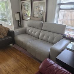Electrical fully adjustable leather couch