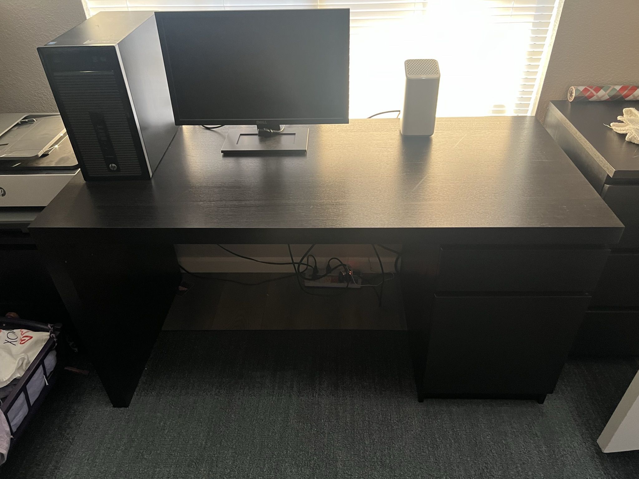 Malm Black Desk 