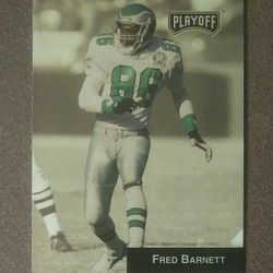 1993 Playoff Tekchrome Fred Barnett Philadelphia Eagles #97 Football Card Vintage Collectible Sports NFL