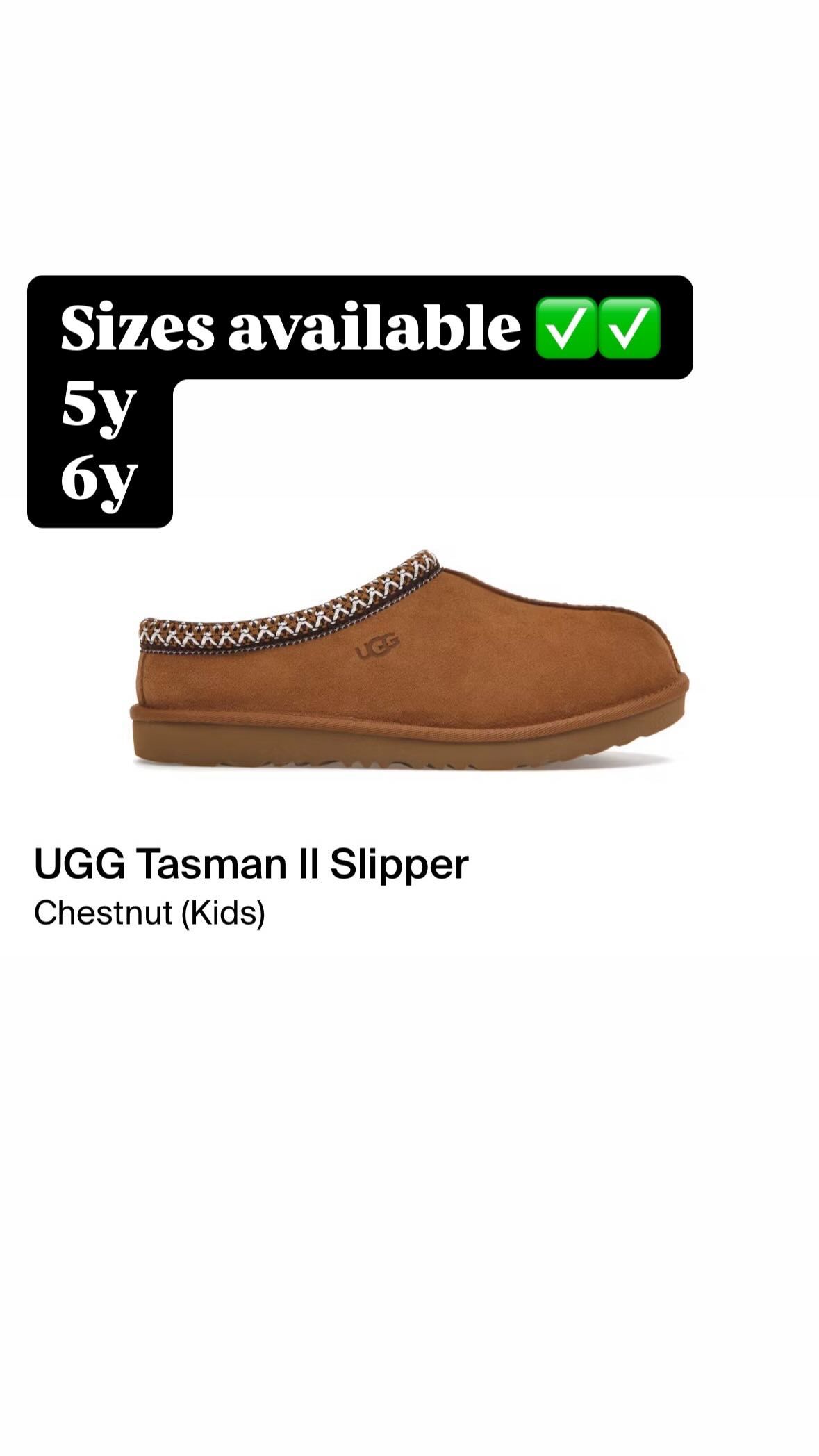 Ugg Tasman Slipper Chestnut Sizes 5y 6y