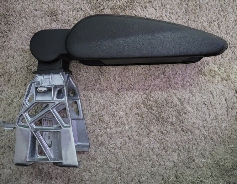 2015-2020 Audi A3 S3 Center Console Lid with Hinge / Black Leather / red stitched