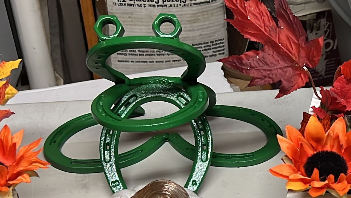 Handmade Horseshoe frog