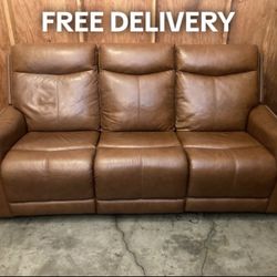 Leather Electric Recliner Couch  - Free Delivery 