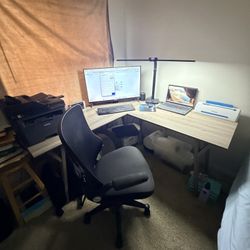 Corner Wood Office Desk