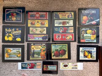 Vintage Fruit box labels