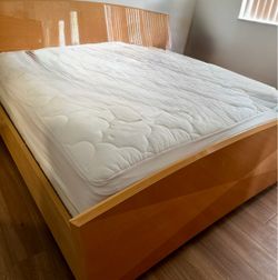 California king Bed Frame with Headboard and Mattress