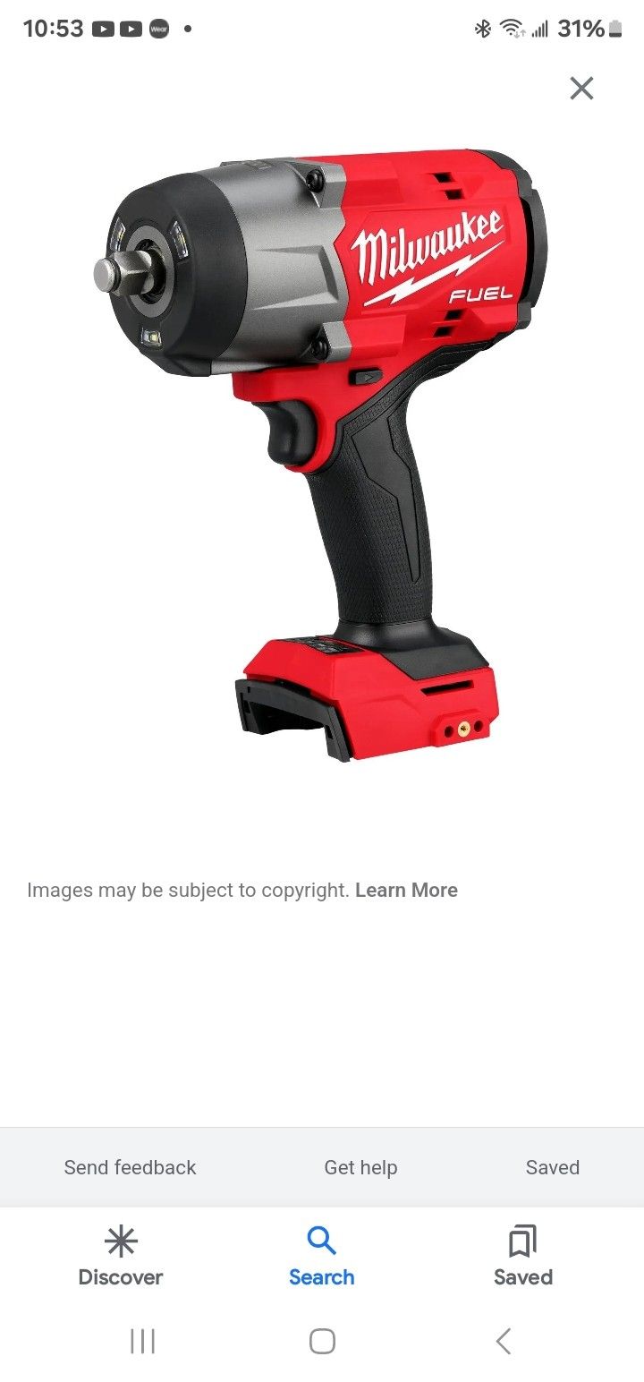  Seller

Milwaukee

M18 FUEL 18V Lithium-Ion Brushless Cordless 1/2 in. Impact Wrench with Friction Ring (Tool-Only)

,NEW