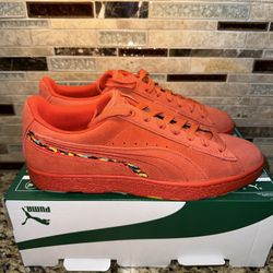 Puma Men's Red Suede 'displaced - Cherry Tomato'  