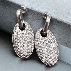  Zales Cluster Diamond Earrings Dangle 