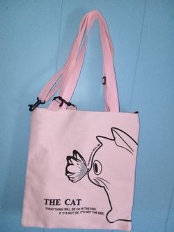 Cat Print Shopping Tote