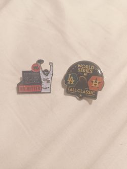 LA Dodgers Clayton Kershaw No-Hitter / world series pin lot