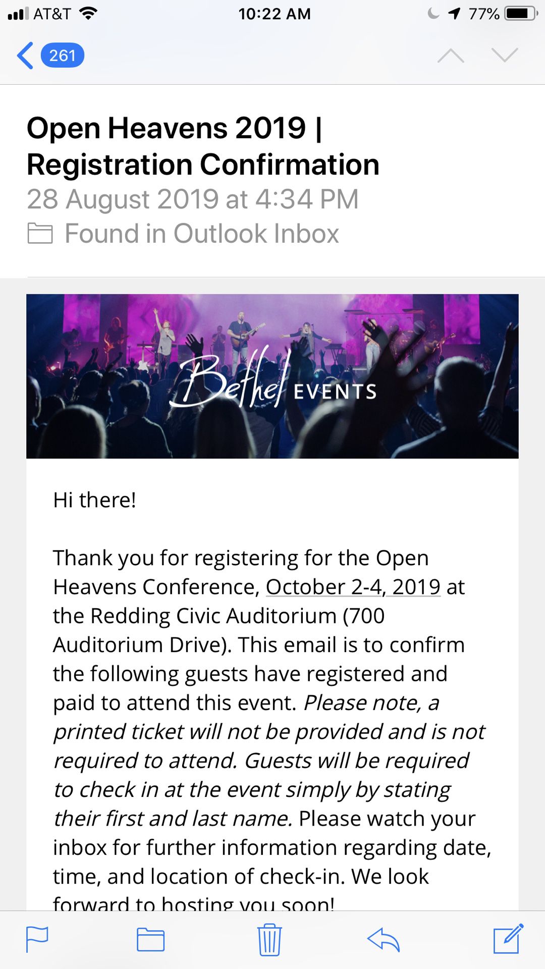 2 Tickets to SOLD OUT Bethel Open Heavens Conference