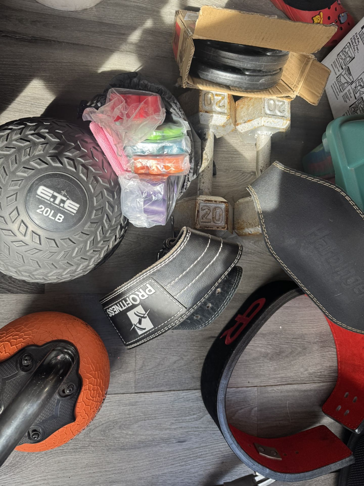 Gym Equipment Belts And Weights