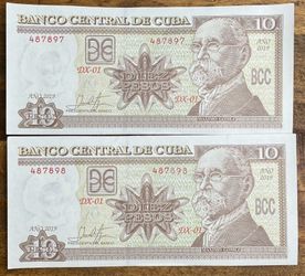 2019 South Florida Sequential 10 Pesos Banknote