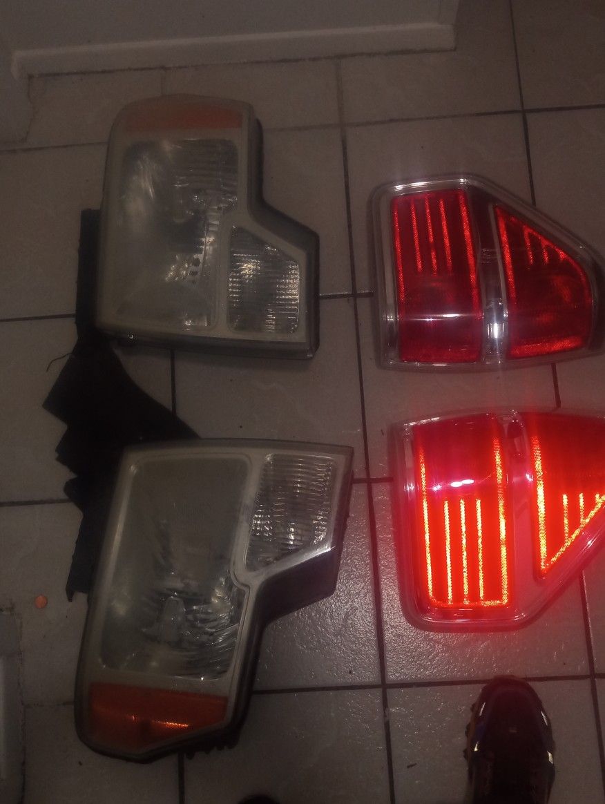 2012-2015 Ford F150 Complete Set Front And Back Lights