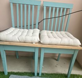 Unique Bench Made With Two Chairs