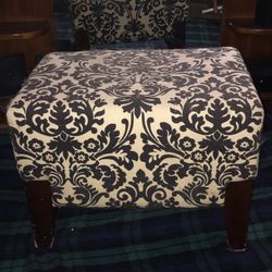 Damask Patterned Ottoman 
