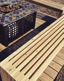 Custom Solid Wood Bench - Outdoor