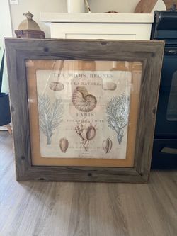 Large coastal framed art