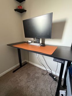 Electric desk 55 inches black