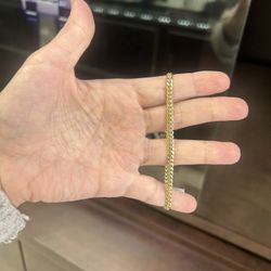 Bracelet Yellow Gold 14k. Cuban Link