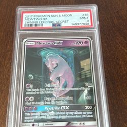 PSA 9 Shining Legends Mewtwo GX