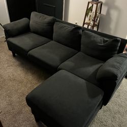 3 seat couch and ottoman with storage