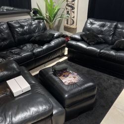 Leather Couch Set !