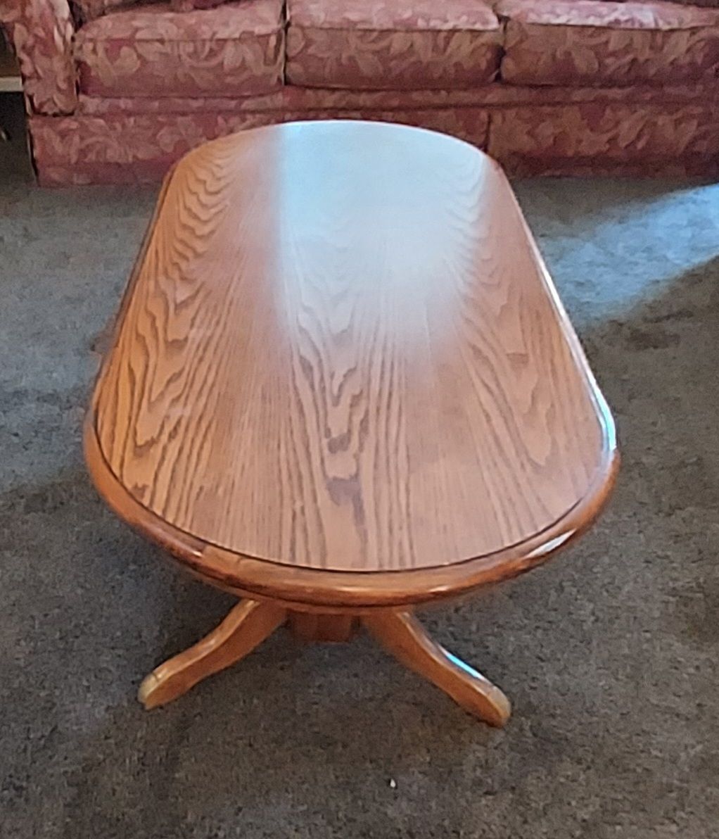 Oak 3 piece Coffee/ 2 End tables $175