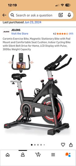 Caromix Exercise Bike, Magnetic Stationary Bike 