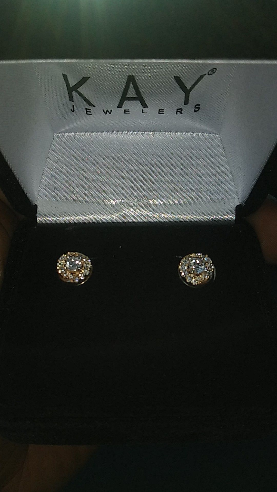 10k diamond earrings 50 pointers