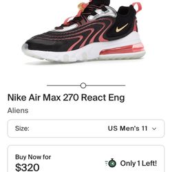 Nike Air Max 270 React Eng Aliens 