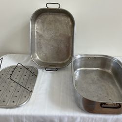 Vintage Aluminum Turkey Roaster With Rack