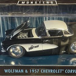 Universal Monsters Wolfman & 1957 Chevrolet Corvette
