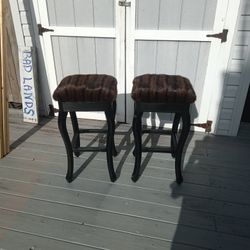 100% Real Mink Barstools Vintage