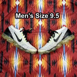 Nike Air VaporMax Flyknit 3 White Black Volt Bright Crimson Men s 9.5 AJ6900 100