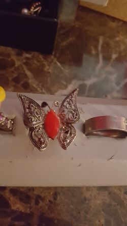 Butterfly Coral ring adjustable
