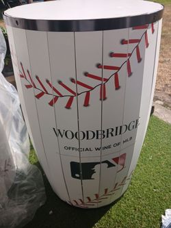 Wood barrel table