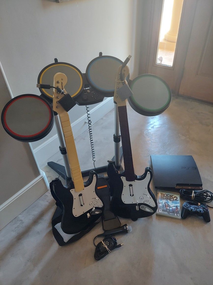 Rock Band bundle with Game System Rockband Guitar Hero PS3, PS4, PS5