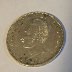 Ecuador 2 Sucres 1944 Silver Coin